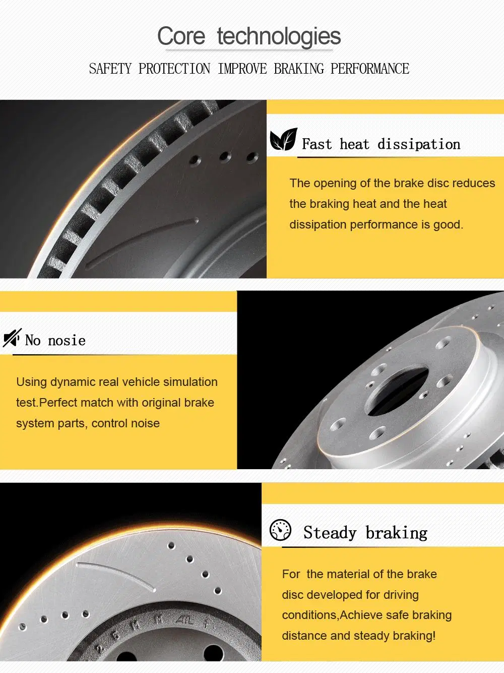 Premium 43512-0g961 Braking Lathe Discs Brake Plate for Toyota